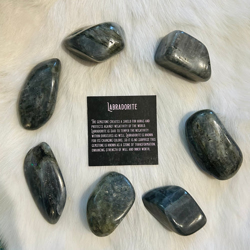 Labradorite Large Tumbles Stones Protection Strength