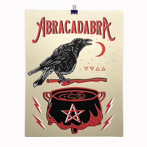 Abracadabra Crow Screen Print