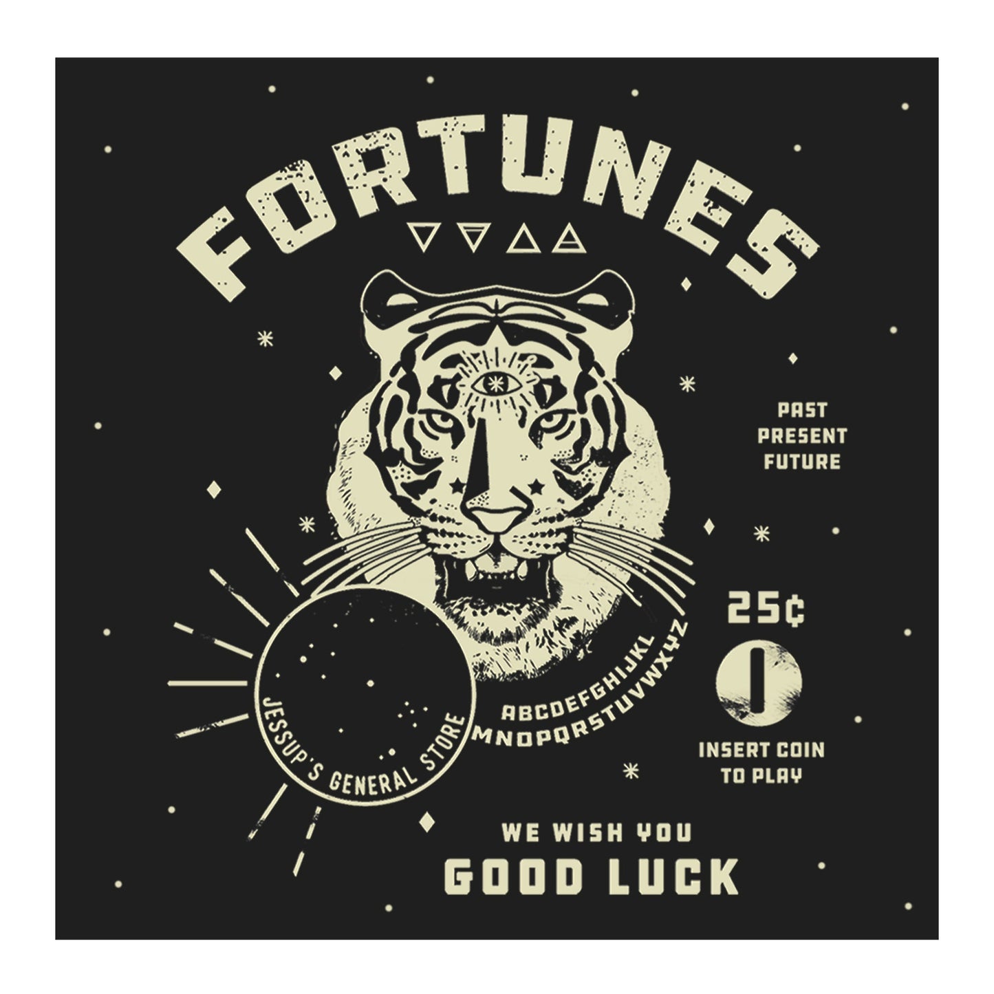 Fortunes Tiger Sticker | Jessups General Store