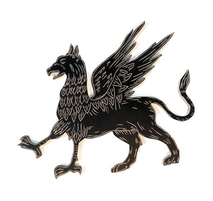 Griffin Wood Art Wall Hanging