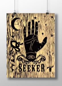 Seeker Woodblock Print 9 x 12