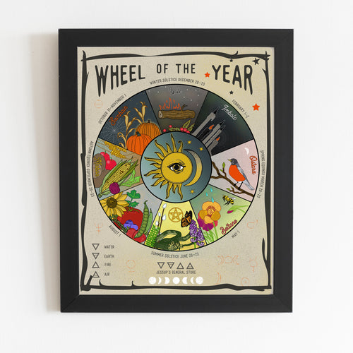 Wheel of the Year Witch's Sabbats- 16 x 20 Print