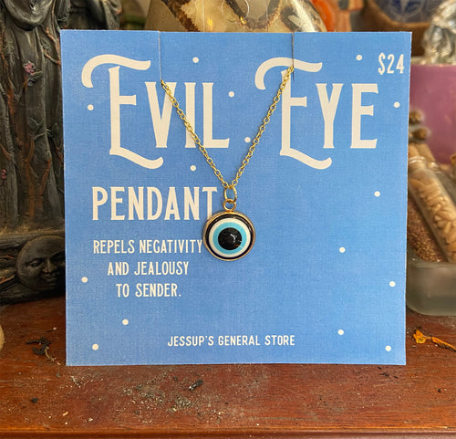 Evil Eye Necklace - Available in gold or silver