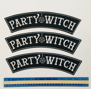 ON SALE Party Witch Embroidered Iron On Back Patch